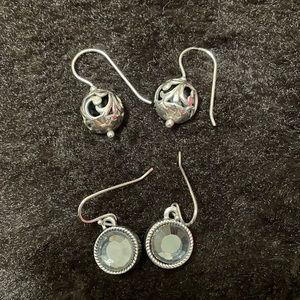 Silpada earrings and costume earrings.